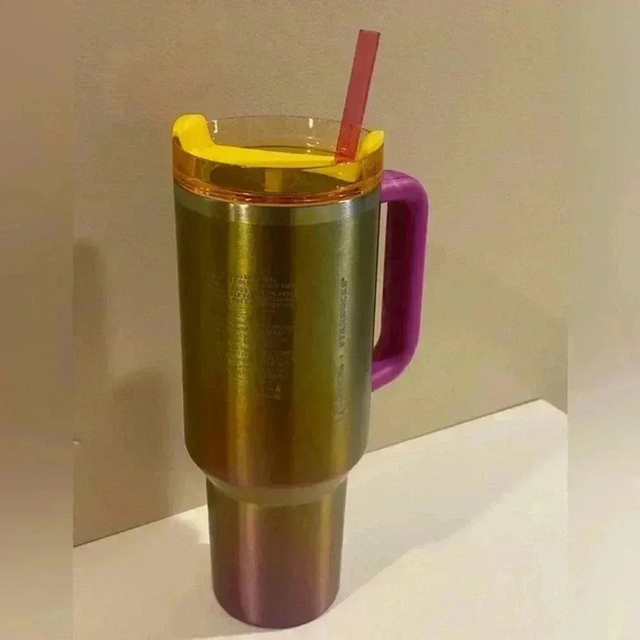 NWT Starbucks X Stanley Summer Limited Edition Ombré Yellow Purple Water Bottle - Picture 5 of 8
